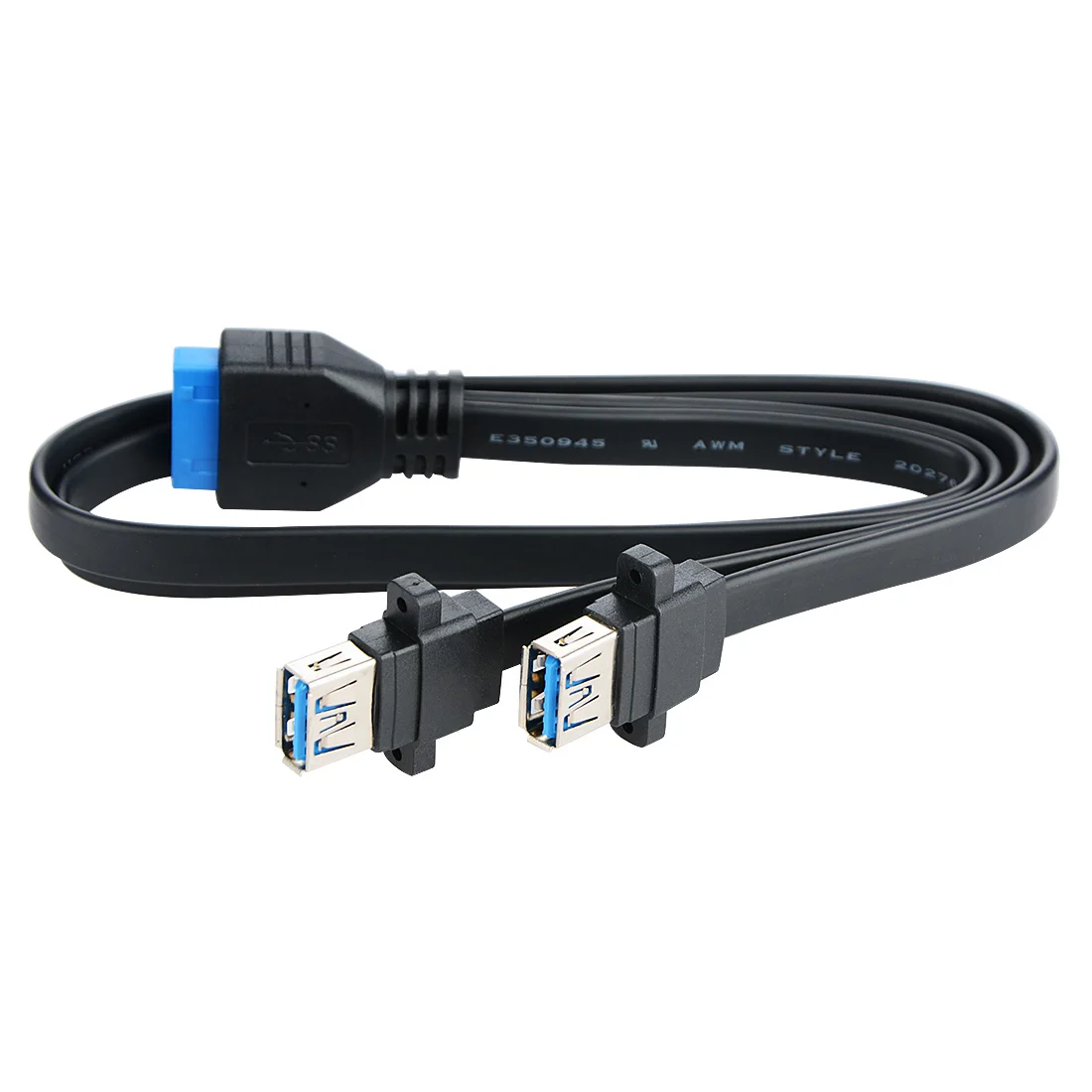 Dual Ports USB 3.0 Female Screw Panel Mount to Motherboard 20 Pin Header Flat Cable Cord Dropshipping
Dual Ports USB 3.0 Female Screw Panel Mount to Motherboard 20 Pin Header Flat Cable Cord Dropshipping