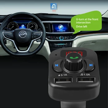 Car MP3 Player FM Transmitter Multifunctional Car V5.1+EDR Bluetooth Player 5V/3.1A 5V/1A Support TF Card U Disk Car Charger
Car MP3 Player FM Transmitter Multifunctional Car V5.1+EDR Bluetooth Player 5V/3.1A 5V/1A Support TF Card U Disk Car Charger