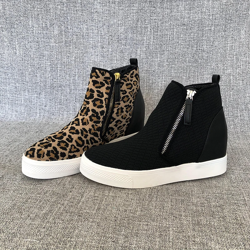 Women Boots Print Leopard Pu Increasing Heels Flats with Bottom Boot for Women Platform Round Toe Zipper Ladies Trend Chaussure
Women Boots Print Leopard Pu Increasing Heels Flats with Bottom Boot for Women Platform Round Toe Zipper Ladies Trend Chaussure