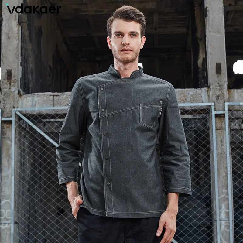 2020 Wholesale Denim Fabric Chef Jacket Bakery chef clothes chef coat unisex restaurant uniform long sleeves restaurant uniform
2020 Wholesale Denim Fabric Chef Jacket Bakery chef clothes chef coat unisex restaurant uniform long sleeves restaurant uniform