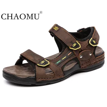 Men's sandals summer new top layer leather beach shoes Korean wild high school student sports sandals
Men's sandals summer new top layer leather beach shoes Korean wild high school student sports sandals