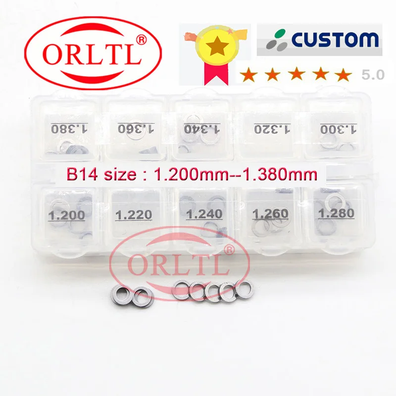 Регулировочные прокладки ORLTL для форсунки с общей топливной магистралью B14 (1,20-1,38) ,(1,40-1,58) мм Диаметр x мм для BOSCH 50 шт./корт. 
Регулировочные прокладки ORLTL для форсунки с общей топливной магистралью B14 (1,20-1,38) ,(1,40-1,58) мм Диаметр x мм для BOSCH 50 шт./корт.