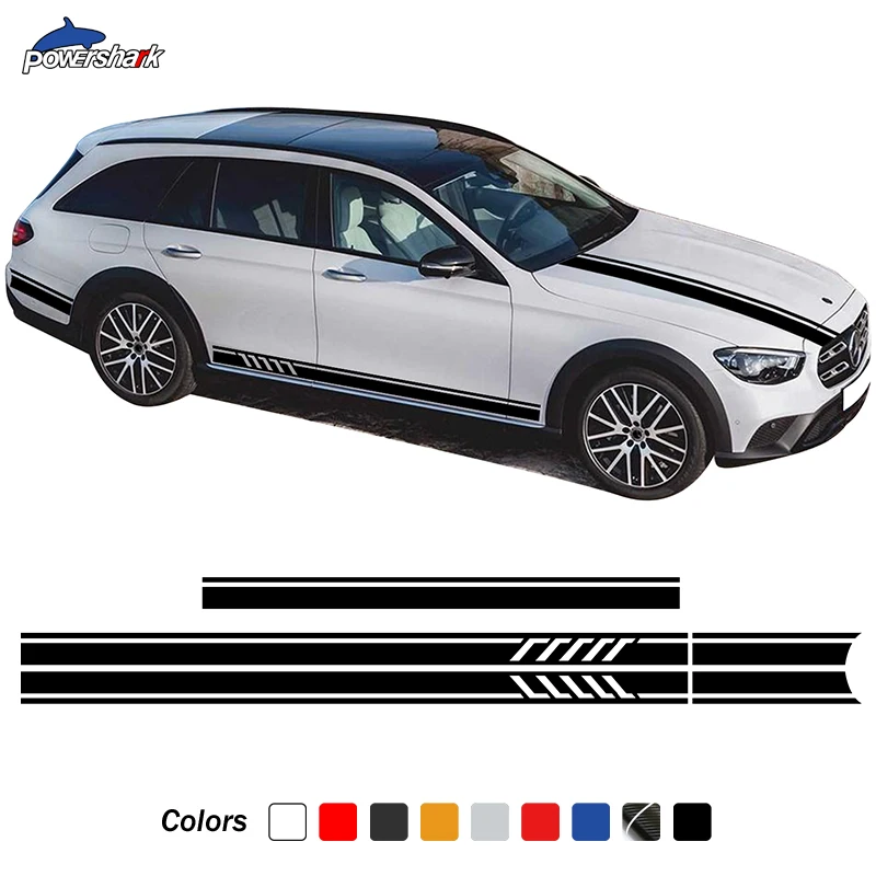 

Edition 1 Car Hood Decal Side Stripes Skirt Sticker For Mercedes Benz E Class W213 AMG S213 A238 C238 E43 E53 E63 S E220 E300