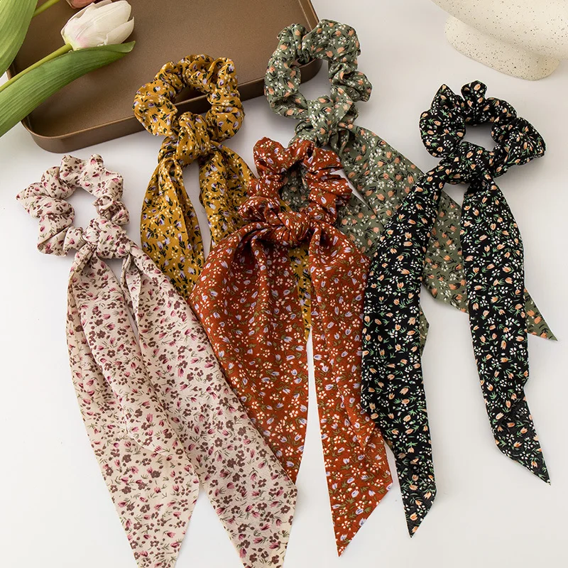 New Fashion Chiffon Silk Wispy Floral Bow Hair Scrunchies For Women Hair Tie Rope Rubber Bands Ponytail Holder Hair Accessories
New Fashion Chiffon Silk Wispy Floral Bow Hair Scrunchies For Women Hair Tie Rope Rubber Bands Ponytail Holder Hair Accessories