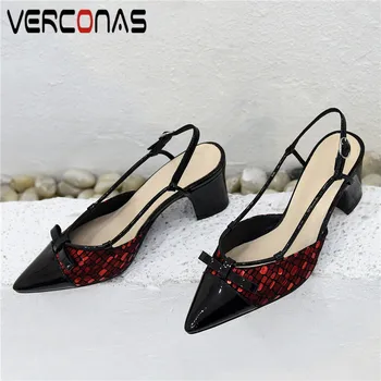 VERCONAS Women Thick Heel Knot Top Quality Pointed Toe New Arrival Party Pumps High Heeled Popular Elegant Sandals Shoes Woman
VERCONAS Women Thick Heel Knot Top Quality Pointed Toe New Arrival Party Pumps High Heeled Popular Elegant Sandals Shoes Woman
