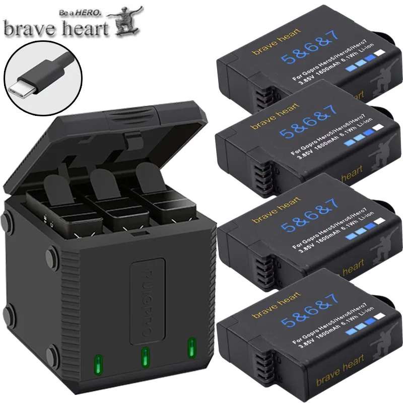 HIGH quatity hero 7 Batteries for GoPro Hero 7 6 5 hero7 hero5 hero6 black Camera Battery + type-c LED USB Battery Charger
HIGH quatity hero 7 Batteries for GoPro Hero 7 6 5 hero7 hero5 hero6 black Camera Battery + type-c LED USB Battery Charger