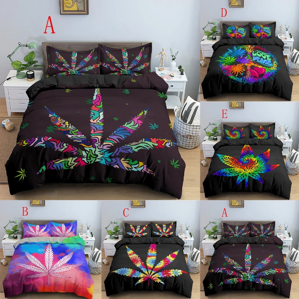 2/3pcs Weed Leaves Bedding set Soft Microfiber Plant Duvet Cover Sets Queen King Size Quilt Covers With Pillowcase Home Textile
2/3pcs Weed Leaves Bedding set Soft Microfiber Plant Duvet Cover Sets Queen King Size Quilt Covers With Pillowcase Home Textile