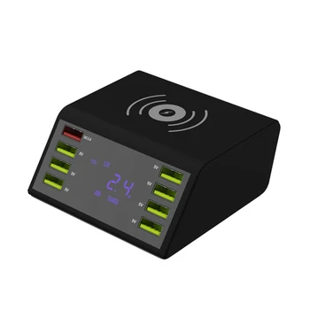 8 USB Ports Universal Portable Quick Charging Docks Mobile LCD Display Power Adapter Station Phone Charger Desktop Travel Socket
8 USB Ports Universal Portable Quick Charging Docks Mobile LCD Display Power Adapter Station Phone Charger Desktop Travel Socket