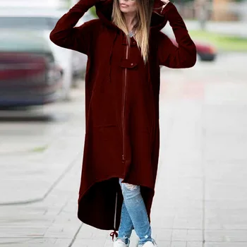 Women Long Windbreaker Coat Zip Up Outerwear Autumn Winter Ladies Casual Hooded Jacket Plus Size Outwear Tops Streetwear New
Women Long Windbreaker Coat Zip Up Outerwear Autumn Winter Ladies Casual Hooded Jacket Plus Size Outwear Tops Streetwear New