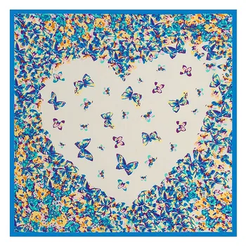 60cm*60cm Luxury Brand Butterflies In Love With Flowers Love Print Women Twill Silk Scarf Small Square Scarves Headband
60cm*60cm Luxury Brand Butterflies In Love With Flowers Love Print Women Twill Silk Scarf Small Square Scarves Headband