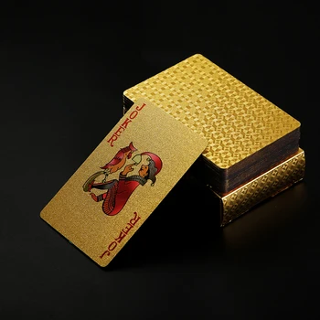 24K Gold Playing Cards Poker Game Deck Gold Foil Poker Set Plastic Magic Card Waterproof Cards Magic
24K Gold Playing Cards Poker Game Deck Gold Foil Poker Set Plastic Magic Card Waterproof Cards Magic