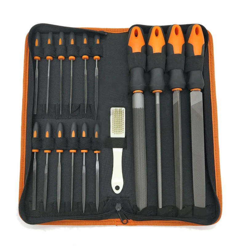 17Pcs Forged Alloy Steel File Set with Carry Case, Precision Flat/Triple-cornered/Half-Round/Round Large File and 12Pcs Needle F
17Pcs Forged Alloy Steel File Set with Carry Case, Precision Flat/Triple-cornered/Half-Round/Round Large File and 12Pcs Needle F