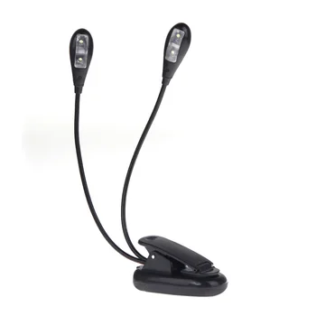 2 Dual Arms 4 LED Flexible Book Music Stand Clip On Light Lamp Black, Reading Lamp
2 Dual Arms 4 LED Flexible Book Music Stand Clip On Light Lamp Black, Reading Lamp