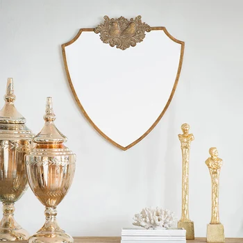 61cm Retro Shield Shape Carved Gold Birds Wall Hanging Mirror Decor For Home Bedroom Living Room Bathroom Dressing Decor Mirror
61cm Retro Shield Shape Carved Gold Birds Wall Hanging Mirror Decor For Home Bedroom Living Room Bathroom Dressing Decor Mirror