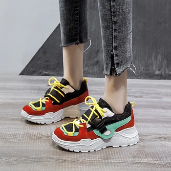 New Spring Women Shoes Sponge Bottom Thick Platform Running Shoes Breathable Casual Sneakers Fashion Buckle Lace-up Sport Shoes
New Spring Women Shoes Sponge Bottom Thick Platform Running Shoes Breathable Casual Sneakers Fashion Buckle Lace-up Sport Shoes