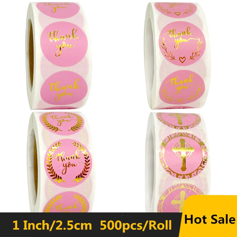 4 Types Pink Gold Foil Thank You Stickers Labels 1'' 500pcs for Taste Business Home Hand Made Sticker Wedding Envelope Sealing
4 Types Pink Gold Foil Thank You Stickers Labels 1'' 500pcs for Taste Business Home Hand Made Sticker Wedding Envelope Sealing