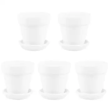5pcs Round Pottery Flower Pot Durable Simple Ceramic Flowerpots with Tray for Office Dorm Store
5pcs Round Pottery Flower Pot Durable Simple Ceramic Flowerpots with Tray for Office Dorm Store