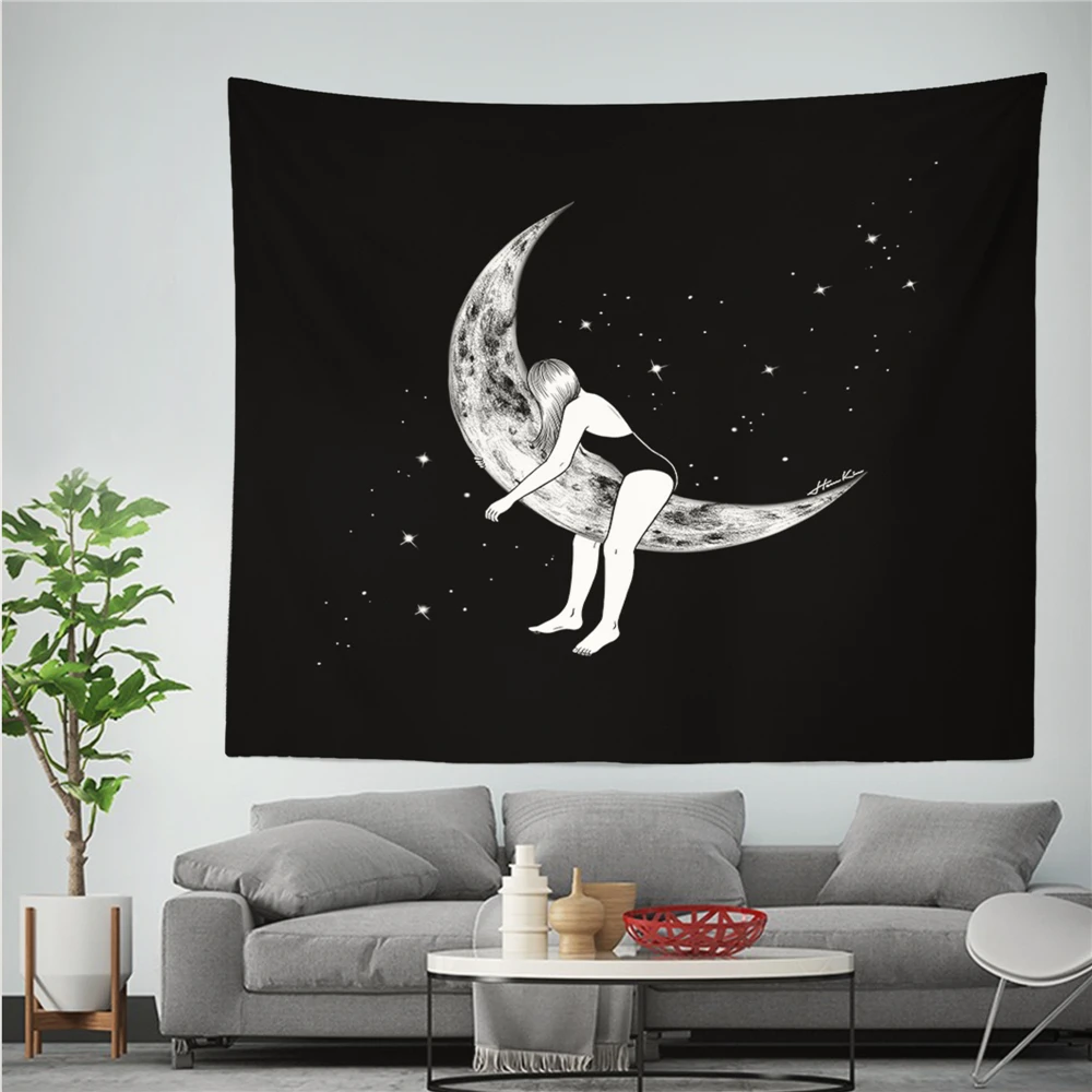 Moon Night Wall Hanging Tapestry Nordic Ins Style Printed 100% Polyestry Wall Cloth Tapestries Home Decoration Wall Carpet
Moon Night Wall Hanging Tapestry Nordic Ins Style Printed 100% Polyestry Wall Cloth Tapestries Home Decoration Wall Carpet