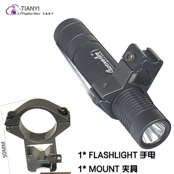 

Activefire Cree XPL V6 led Tactical Flashlight in gun mount 9000LM LED Flashlight, LED Torch IP68 Waterproof 18650 flashlight