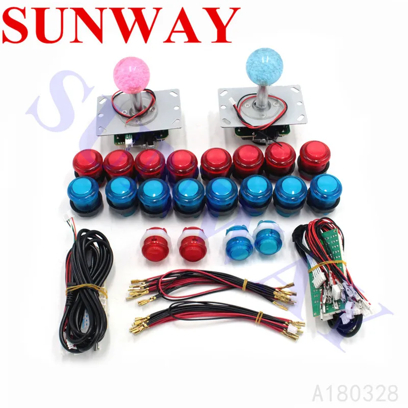 2 Player To PC Arcade Raspberry Pi Include 5V LED Illuminated Joystick + DIY LED Arcade Buttons +USB Encoder Kit Game Parts Set
2 Player To PC Arcade Raspberry Pi Include 5V LED Illuminated Joystick + DIY LED Arcade Buttons +USB Encoder Kit Game Parts Set