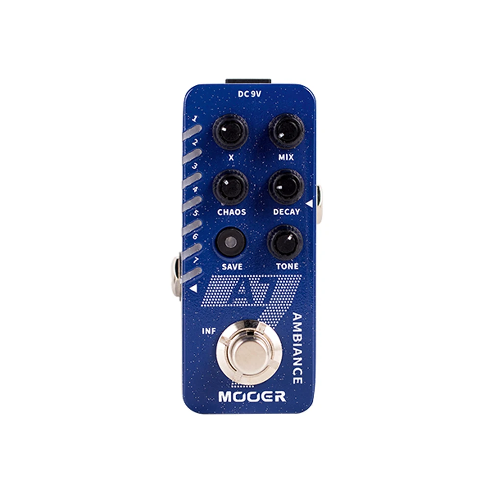 MOOER New Micro A7 AMBIENT REVERB Mini Guitar Effect Pedal Built-in 7 Reverb Effects Infinite Sustain True Bypass
MOOER New Micro A7 AMBIENT REVERB Mini Guitar Effect Pedal Built-in 7 Reverb Effects Infinite Sustain True Bypass