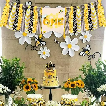 3Pcs Bumble Bee First Birthday Party Decoration Kit Festive Banner Hat and Cake Toppers for Baby Birthday Venue Decoration
3Pcs Bumble Bee First Birthday Party Decoration Kit Festive Banner Hat and Cake Toppers for Baby Birthday Venue Decoration