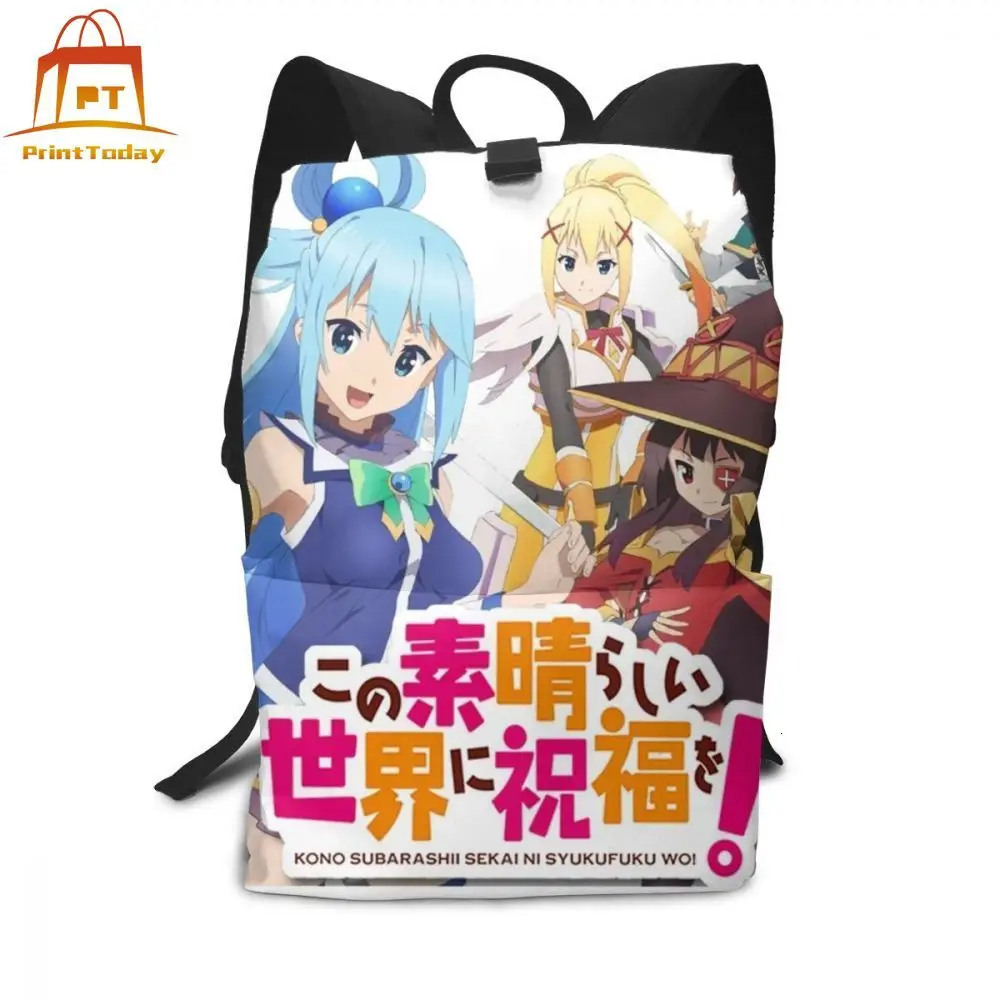 Konosuba Backpack Konosuba Kono Subarashi Sekai Ni Syukufuku Woi Backpacks High quality Pattern Bag Student Men - Women Bags
Konosuba Backpack Konosuba Kono Subarashi Sekai Ni Syukufuku Woi Backpacks High quality Pattern Bag Student Men - Women Bags