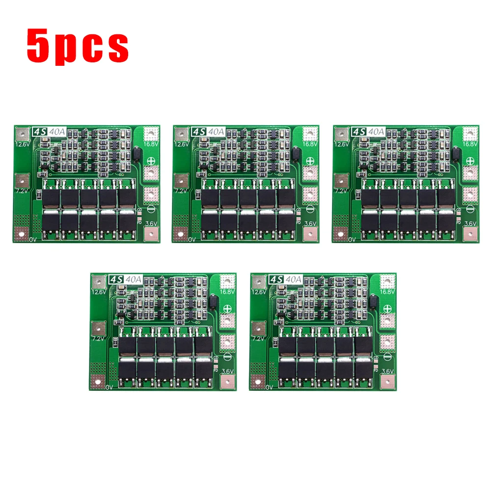5pcs/set 4S 40A Lipo Li-ion 18650 Battery Charger PCB BMS Protection Board 14.8V 16.8V Tool Part Kits
5pcs/set 4S 40A Lipo Li-ion 18650 Battery Charger PCB BMS Protection Board 14.8V 16.8V Tool Part Kits