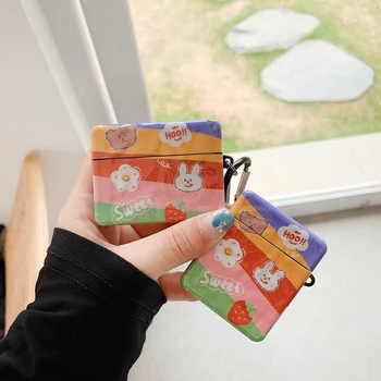 For Airpods pro Case Cute Cartoon Rainbow Bear Cover for Airpods 2 1 Earphone Case Earbuds Protector Cover Skin with Carabiner 
For Airpods pro Case Cute Cartoon Rainbow Bear Cover for Airpods 2 1 Earphone Case Earbuds Protector Cover Skin with Carabiner