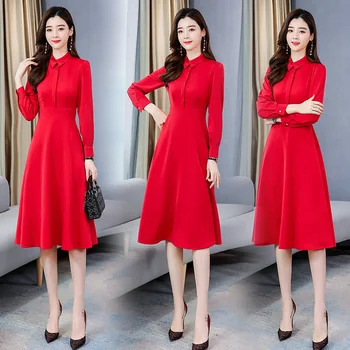 Simple dress trend 202020's season long casual temperament slim shirt stitching skirt
Simple dress trend 202020's season long casual temperament slim shirt stitching skirt