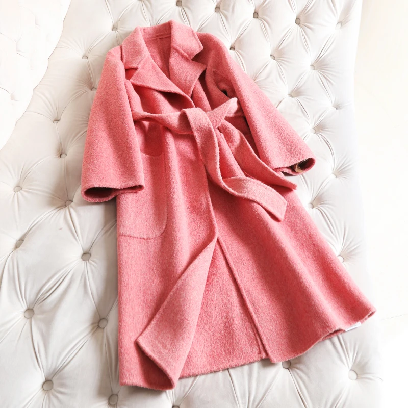 Spring 2019 New Double-sided Cashmere Overcoat Female Mid-long Albaca Show Skinny Knee Korean Wool Overcoat
Spring 2019 New Double-sided Cashmere Overcoat Female Mid-long Albaca Show Skinny Knee Korean Wool Overcoat