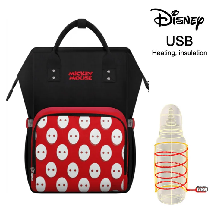 

Disney Usb Baby Diaper Bag 2020 New Backpack Insulation Bags Minnie Mickey Big Capacity Travel Oxford Feeding Baby Mummy Handbag