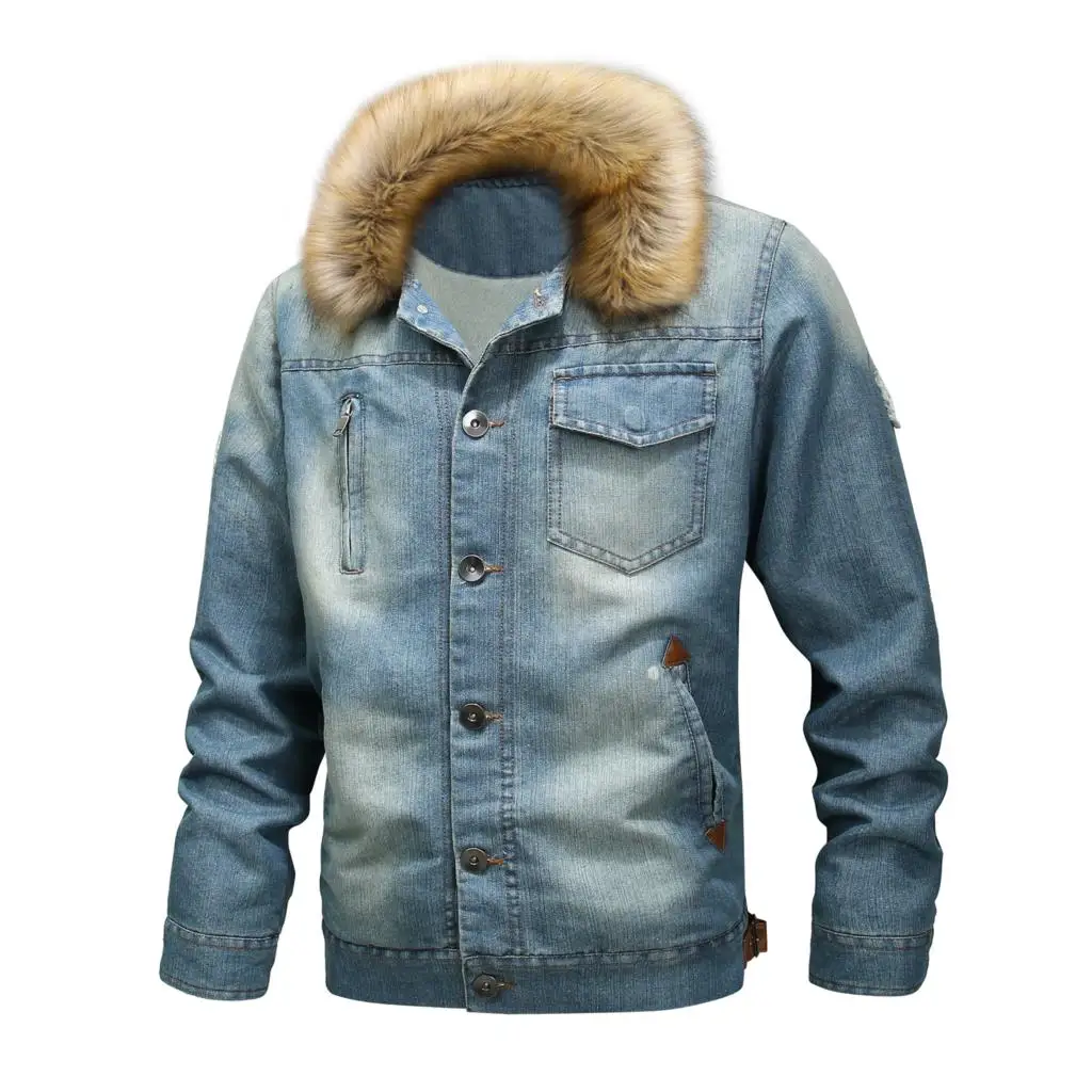 WENYUJH 2019 Autumn Winter New Men's Denim Jacket Male Men Washed Denim Jackets Velvet Thickening Fur Collar Denim Jacket Coats
WENYUJH 2019 Autumn Winter New Men's Denim Jacket Male Men Washed Denim Jackets Velvet Thickening Fur Collar Denim Jacket Coats