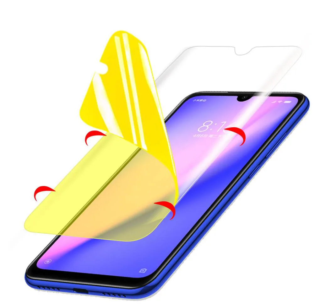 Гидрогелевая пленка для Xiaomi Redmi 7 7A 8 8A K20 Pro Premium Note 7S 8T полное покрытие не