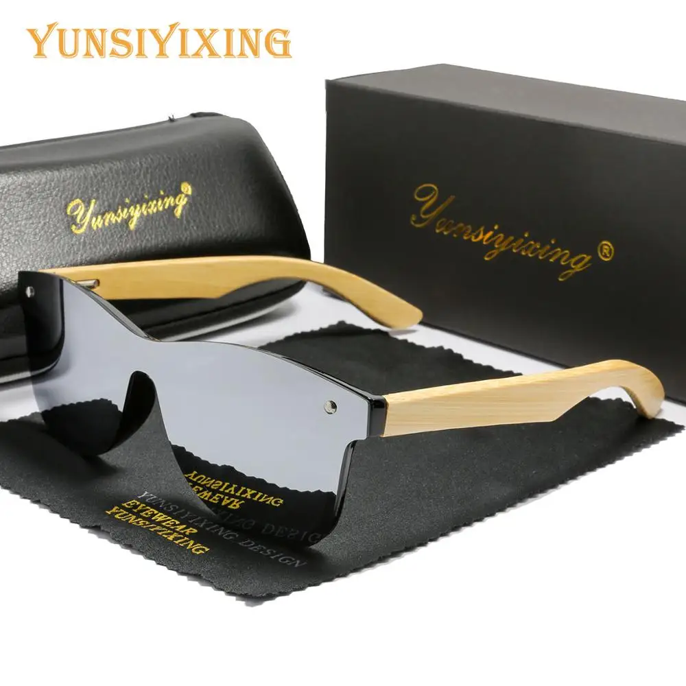 

YSYX TAC Polarized Men's Sunglasses Optional bamboo wood Fashion Sun Glasses UV400 Coating Mirror Men/Women Driving Eyewear 2084