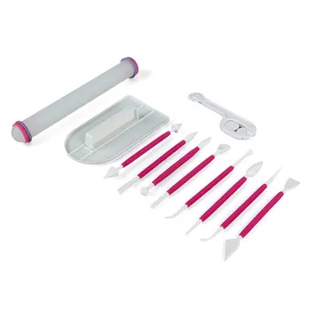PREUP PREUP 11pcs/set Sugarcraft Icing Smoother Fondant Cutter Embosser Rolling Pin Modeling DIY Tool Kit 3 Colors Hot New
PREUP PREUP 11pcs/set Sugarcraft Icing Smoother Fondant Cutter Embosser Rolling Pin Modeling DIY Tool Kit 3 Colors Hot New