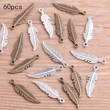 60pcs Charms Feather Silver Jewelry Making DIY Earrings Necklace Pendant Bracelet Accessories
60pcs Charms Feather Silver Jewelry Making DIY Earrings Necklace Pendant Bracelet Accessories