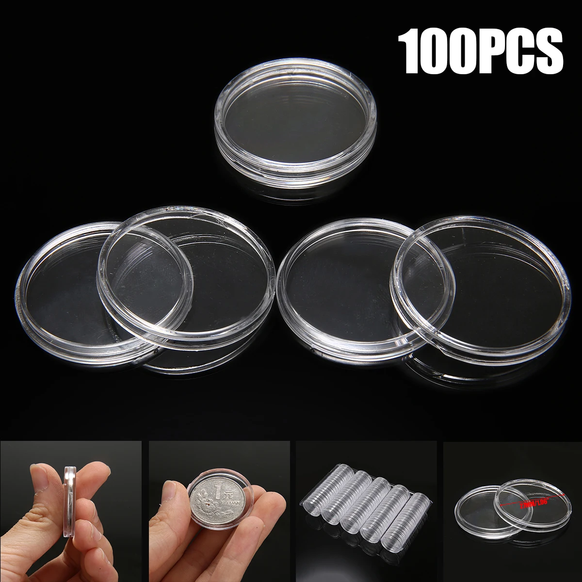 100pcs New 27mm Round Coin Capsules Coins Storage Case Box Container Plastic Clear Coin Storage Box for 2 Euro Coin
100pcs New 27mm Round Coin Capsules Coins Storage Case Box Container Plastic Clear Coin Storage Box for 2 Euro Coin
