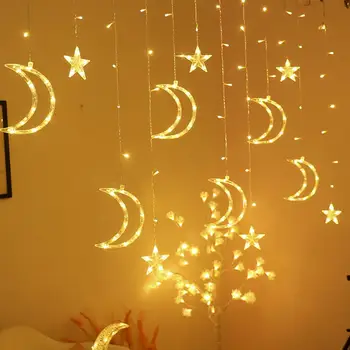 LED Moon Star Fairy Light Strings Romantic Night Lamp Home Birthday Party Decor Safety Stability and Series Connection Similar 
LED Moon Star Fairy Light Strings Romantic Night Lamp Home Birthday Party Decor Safety Stability and Series Connection Similar