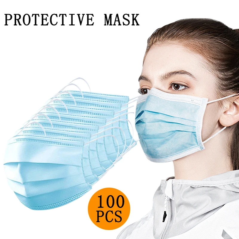 100 Pcs 3 Layer Disposable Protective Mask Prevent Influenza Bacterial Maldehyde Dustproof Facial Safety Masks
100 Pcs 3 Layer Disposable Protective Mask Prevent Influenza Bacterial Maldehyde Dustproof Facial Safety Masks