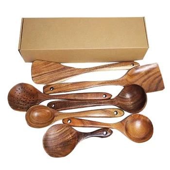 Safety Natural Wood Tableware Spoon Ladle Turner Long Rice Colander Soup Skimmer Cooking Spoons Scoop Kitchen Tool Set with box
Safety Natural Wood Tableware Spoon Ladle Turner Long Rice Colander Soup Skimmer Cooking Spoons Scoop Kitchen Tool Set with box