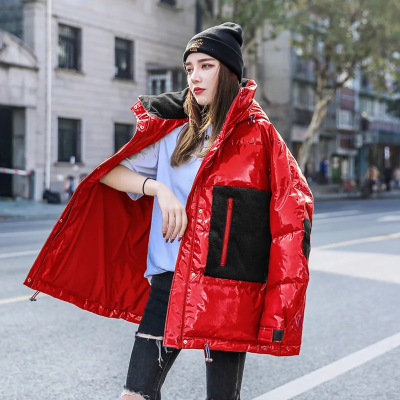Зимняя женская куртка оверсайз верхняя одежда уличная парка с подкладкой