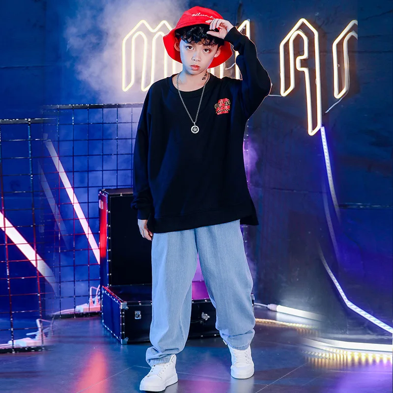 Korean-style Children Hip Hop Hip Hop Set Autumn Men And Women Children Loose-Fit Hoodie Jeans Hiphop Dance Costume
Korean-style Children Hip Hop Hip Hop Set Autumn Men And Women Children Loose-Fit Hoodie Jeans Hiphop Dance Costume