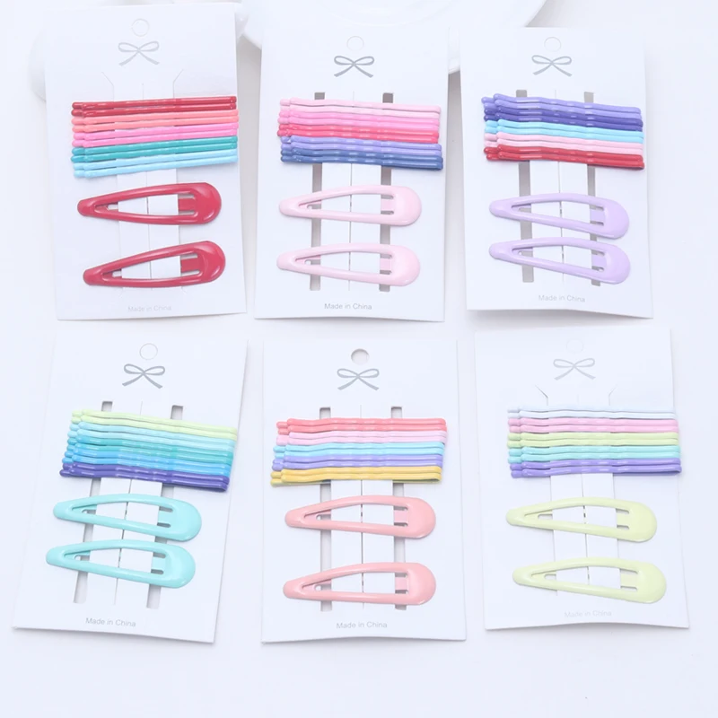 12 шт. новый набор шпильки для девочек яркие цвета женские заколки волос модные