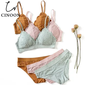 New Young Girl Seamless Vest Bra Set Ultrathin Cotton Bra and Panty Women Lingerie Sexy Embroidery Lace Underwear Sets Black
New Young Girl Seamless Vest Bra Set Ultrathin Cotton Bra and Panty Women Lingerie Sexy Embroidery Lace Underwear Sets Black