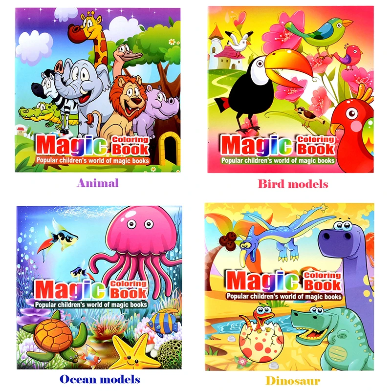 4 Pcs/lot 22 Pages Cute Animal Style Painting Drawing Kill Time Book Will Moving DIY Children's Puzzle Magic Coloring Book
4 Pcs/lot 22 Pages Cute Animal Style Painting Drawing Kill Time Book Will Moving DIY Children's Puzzle Magic Coloring Book