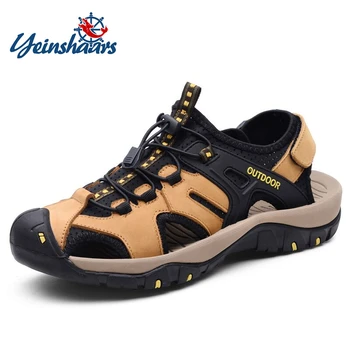 YEINSHAARS New Men Genuine Leather Men Roman Sandals Soft Fisherman Summer Casual Shoes Men Beach Sandalias Water Sneakers
YEINSHAARS New Men Genuine Leather Men Roman Sandals Soft Fisherman Summer Casual Shoes Men Beach Sandalias Water Sneakers