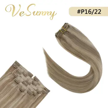 VeSunny Double Weft Clip in Hair Extensions Real Human Hair 7pcs Clip on Extensions Highlighted Color Dark Ash mix Blonde #16/22
VeSunny Double Weft Clip in Hair Extensions Real Human Hair 7pcs Clip on Extensions Highlighted Color Dark Ash mix Blonde #16/22