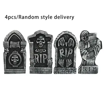4 Pack Tombstones Props Graveyard Tombstones Pendant For Halloween Yard Decorations 40CM Halloween Atmosphere In Stock 
4 Pack Tombstones Props Graveyard Tombstones Pendant For Halloween Yard Decorations 40CM Halloween Atmosphere In Stock