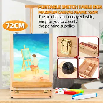 Easel Painting Table-Box Suitcase Wooden French Tripod Easel Portable Sketch Table Box Folding Durable Art Painter French
Easel Painting Table-Box Suitcase Wooden French Tripod Easel Portable Sketch Table Box Folding Durable Art Painter French